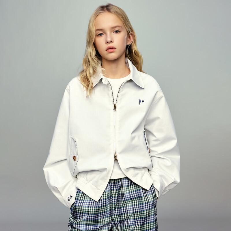 Контрастная клетчатая куртка для девочек ELLE KIDS 110/120