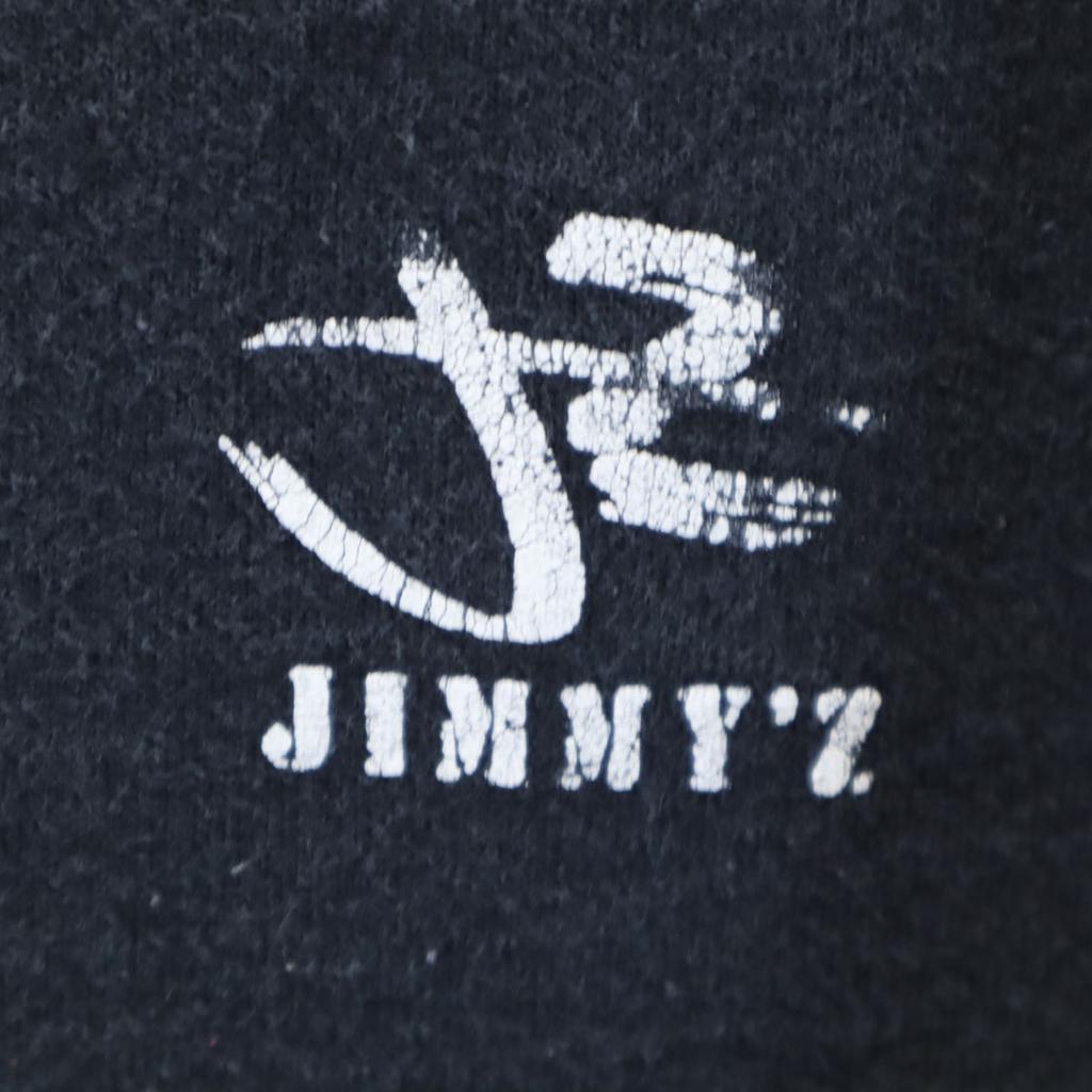 JIMMY'Z 90s Old USA Made Long Sleeve One Point Mock Neck T-shirt M Black Men's Used