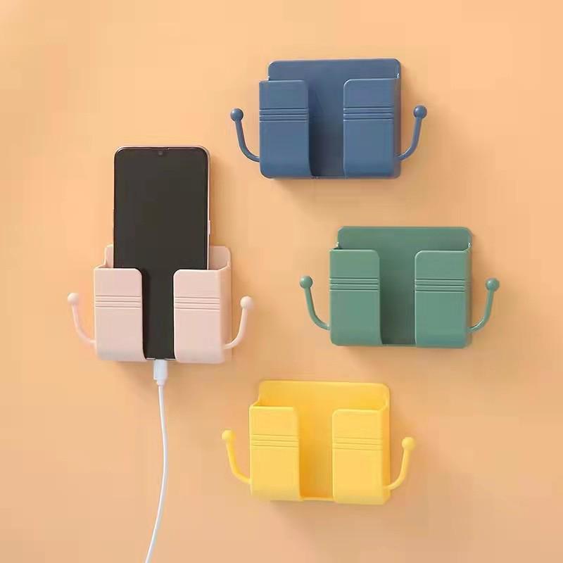 Adhesive Wall-Mount Phone Charging and Remote Holder