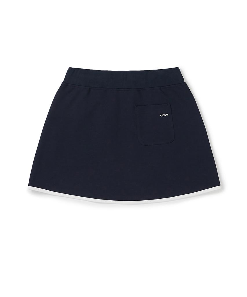 Clove [26Ss Clove] Essential Wrap Skirt (Navy)