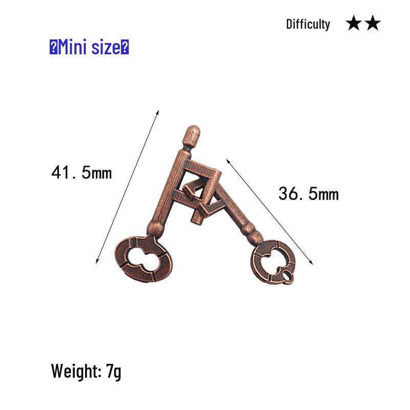 Mo Xu Zinc Alloy Puzzle Series: Educational Toy with Nine Interlocking Rings.