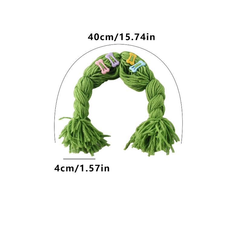 

Pet Wig Braid Cute Creative Funny Pet Head Cover Funny Dress Up Cat Dog Headgear Decoration Accessories Pet Cat Dog Supplies A5