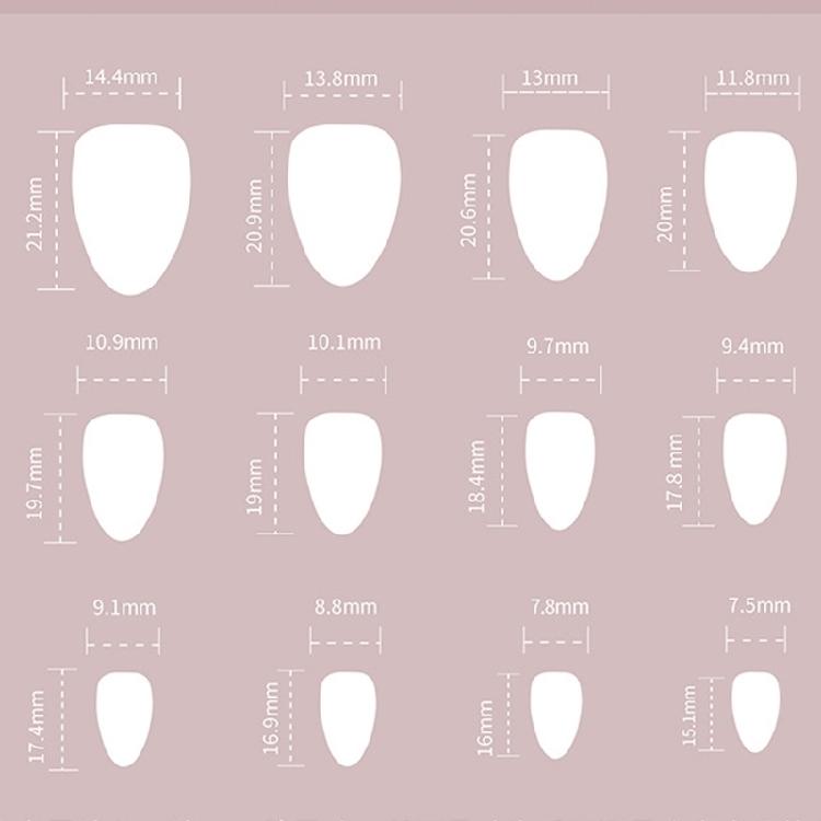 24 Pieces Almond Press On Nail Glossy Acrylic Nail With Gold Line Designs Nail Accesories Stick On Nail For Women Girls