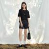 JD-made Women's Knitted Linen Blend Short Sleeve T-Shirt