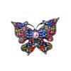 Creative Full Crystal Rhinestone Butterfly Big Brooch Retro Exaggerated Insect Coat Pin Clothing Accessories
