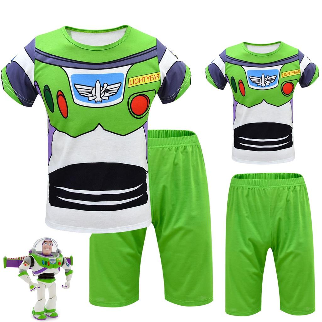 Adorable Toy Story Buzz Lightyear Short Sleeve Tee And Shorts Suit For Kids