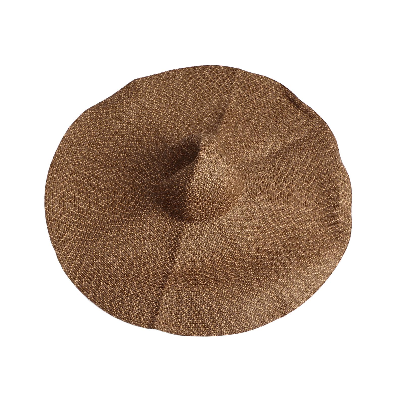 Automobile And Motorcycle Supplies Women's Oversized Beach Straw Hats For Floppy Straw Sun Hat S Wide Brim Straw Hat Packable Beach Sun Protection Hat Cm