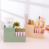 1Pc Morandi Color Simple Storage Box INS Style Student Multi-functional Desktop Stationery Pen Holder Women Cosmetic Organizer