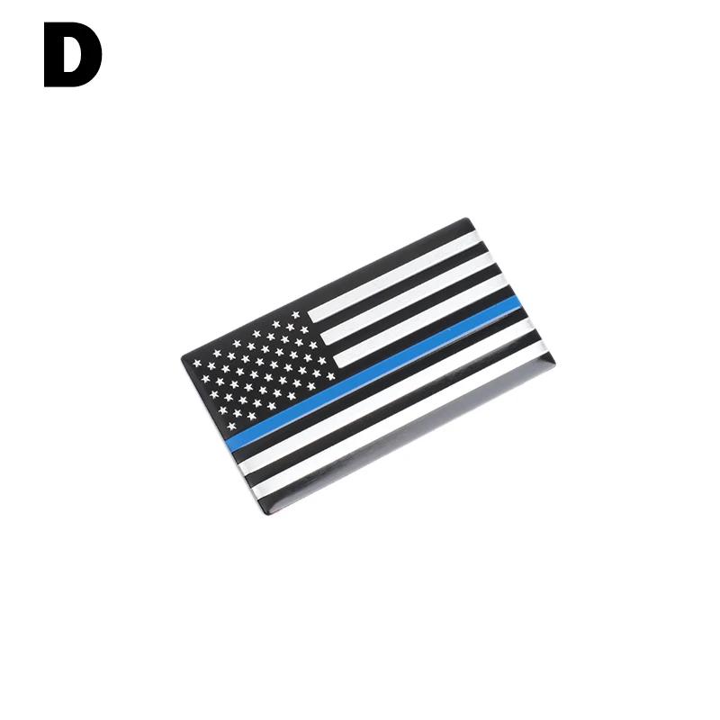 2Pcs Automobile Motorcycle Exterior Accessories United States Of America USA National Flag Aluminum Alloy Emblem Badge Car Stickers