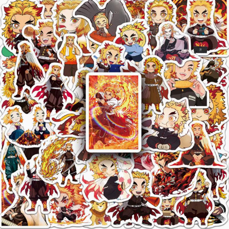 50Pcs Various Demon Slayer Graffiti Sticker Anime Waterproof Decals Stickersr For Water Cup Ipad Phone Laptop Scrapbook Kids Toy