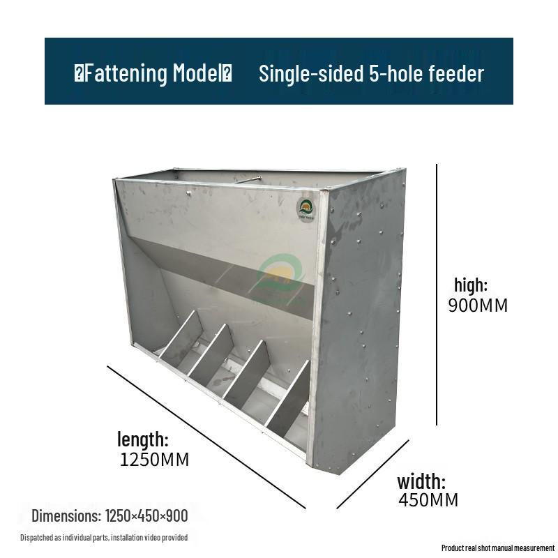 Free Shipping Stainless Steel Double-Sided Pig Feeder Trough for Piglets and Fertilizer.