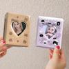 Mini Photo Album Kpop Korea Idol Star Chasing Binder Photocard Holder 3 Inch Love Heart Hollow Picture Storage Album Case