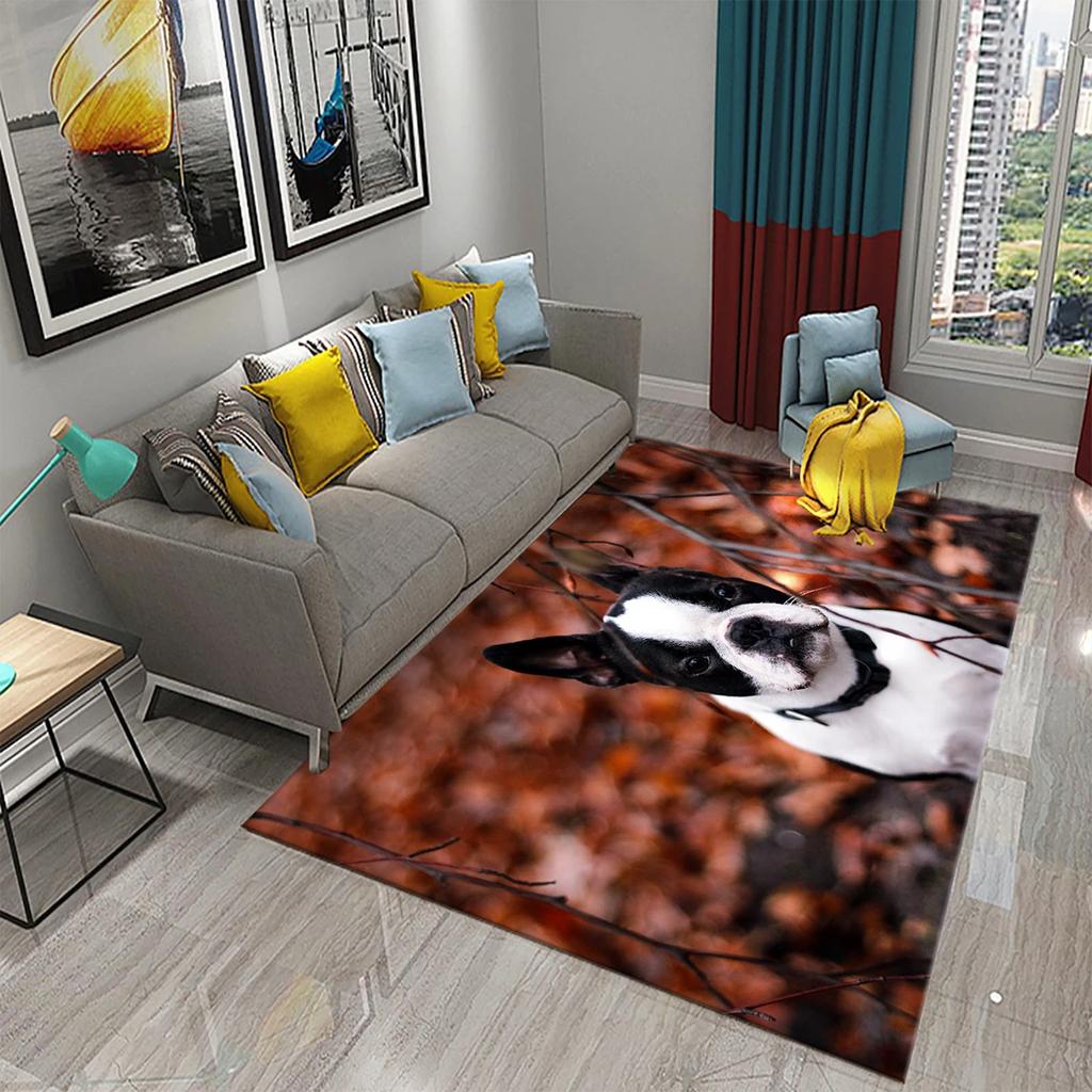 French Bulldog Carpet Lovely Animal Rugs for Bathroom Non-slip Doormat Balcony Carpet Welcome Rug Living Room Bedroom Decor Rug