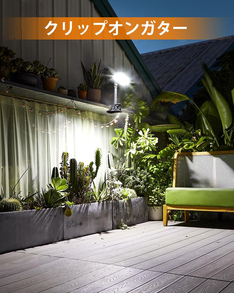 LIFENGSOLER 92 LED Outdoor Solar Sensor Light, Motion Sensor, Clip-on, Vertical or Horizontal Installation, USB Rechargeable, IP65 Waterproof, 600