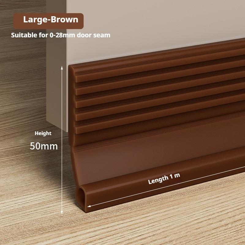 28/50mm Height Door Seal Strip Flexible Soft TPE Under Door Weatherstrip 1M SelfAdhesive Dustproof Windproof Stripping