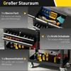 Rolling Tool Cabinet, Tool Chest with Drawers, Work Surface, Lockable, with Handle, Steel, Black