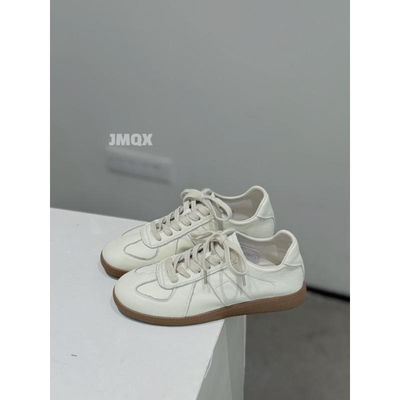 

Leather little white shoes women s summer new low-top versatile casual sports shoes flat-bottomed lightweight board shoes 35 бежевый
