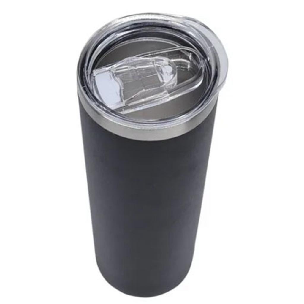 Kubki podróżne 20oz z pokrywkami, dwuścienne, ze stali nierdzewnej, z izolacją próżniową, przenośne, izolowane kubki na kawę i lód, czarne