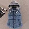 New Hooded Loose Peach Skin Vest Women's Autumn and Winter Short Large Size Padded Vest Coat