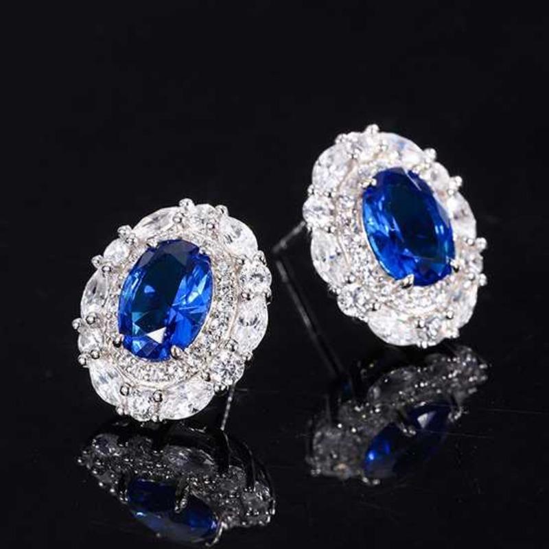 SACE GEMS 925 Sterling Silver Zircon Ring Earrings Pendant Necklace Jewelry Sets Wedding Party Gifts