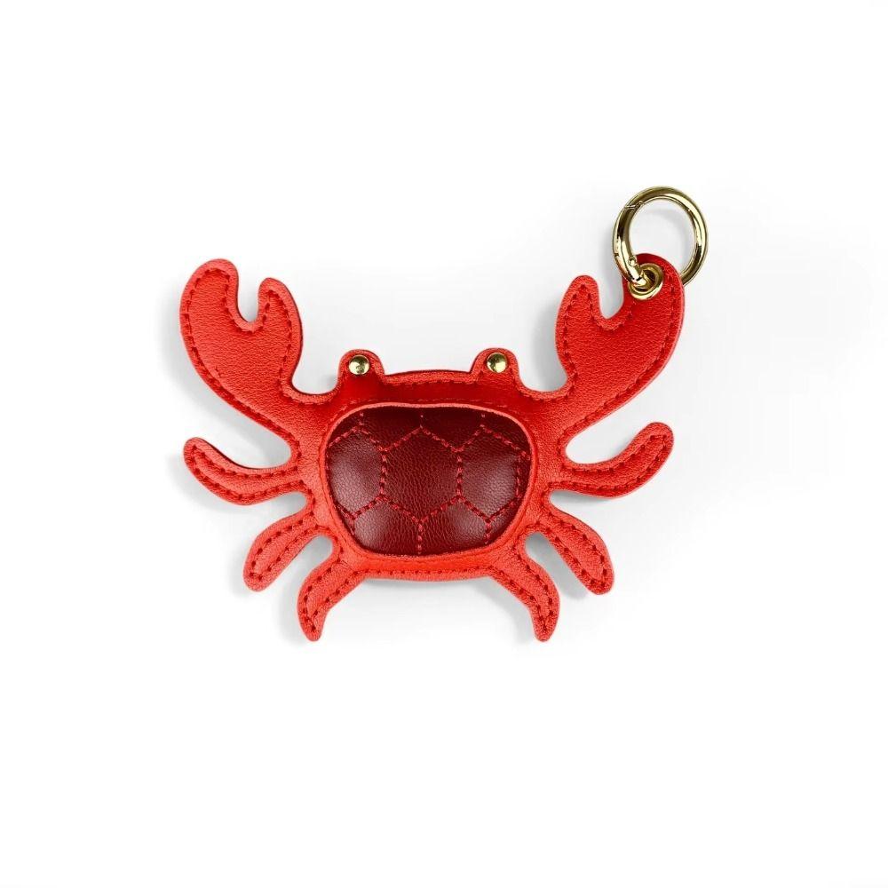 Cute Pu Crab Keychain Summer Bag Charm Multi-color Pu Leather Lobster Pendant  Bag Ornament
