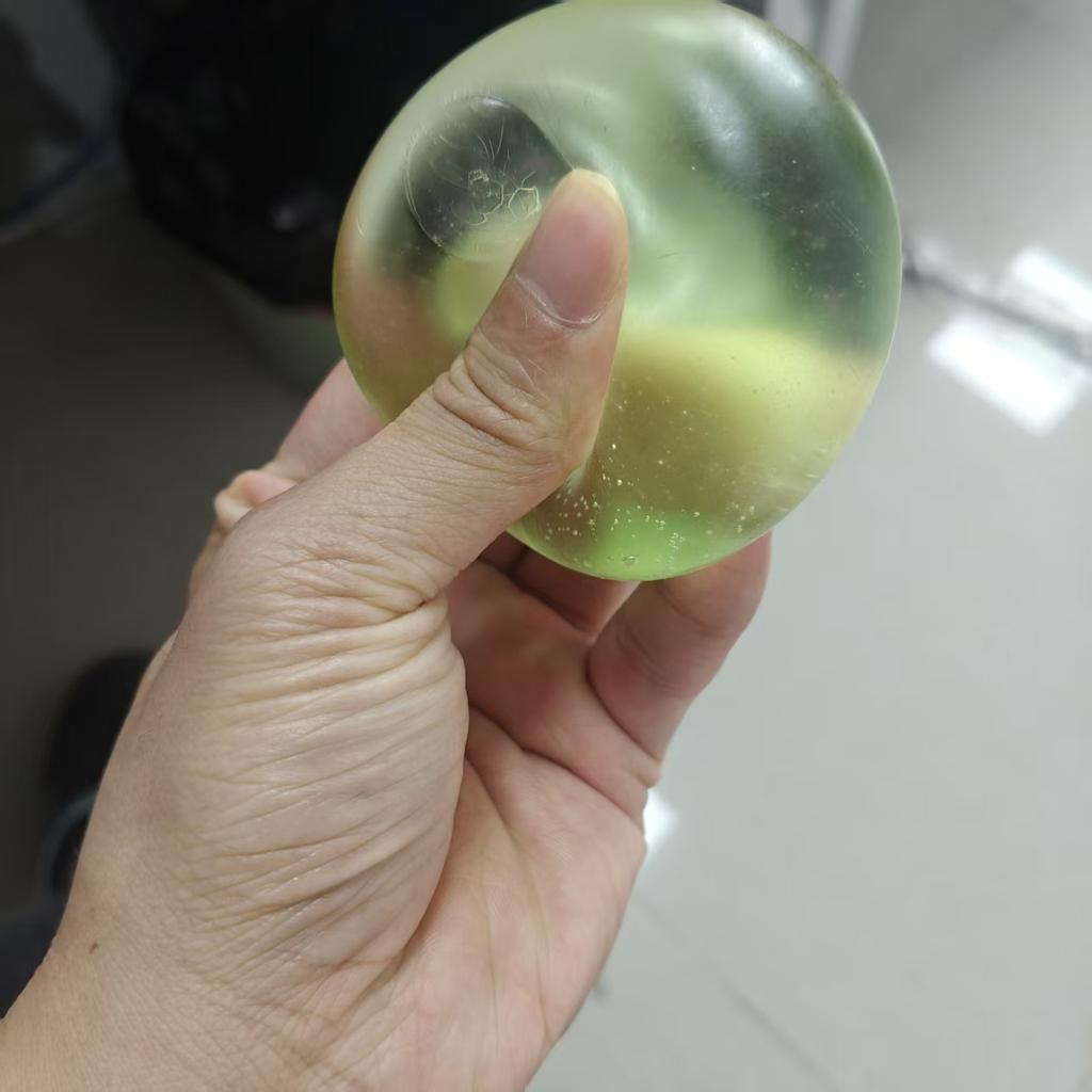 Needoh Maltose Gentle-Recovery Squishy - Counter Stress Tactile Fidget Ball, Transparent Decompression Toy For Desk & Travel
