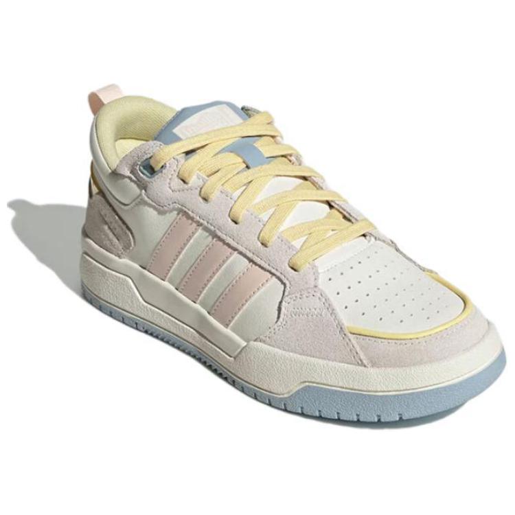 Adidas Neo 100Db Comfortable Versatile Non-Slip Wear-Resistant Breathable Low-Top Casual Shoes Women Sneaker Pink Yellow IE5576