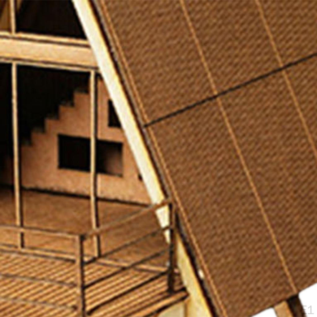 Holzmodellbausatz Haus 1/72 Lernspielzeug DIY Malen Basteln 3D Puzzle