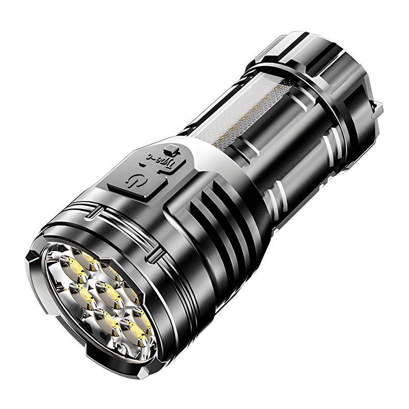 Ultra Bright Nine-Core High-Intensity Portable Flashlight with Magnetic Tail