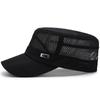 Breathable Mesh Sunscreen Flat Top Hat for Middle-Aged and Elderly Men - Casual Outdoor Cap.