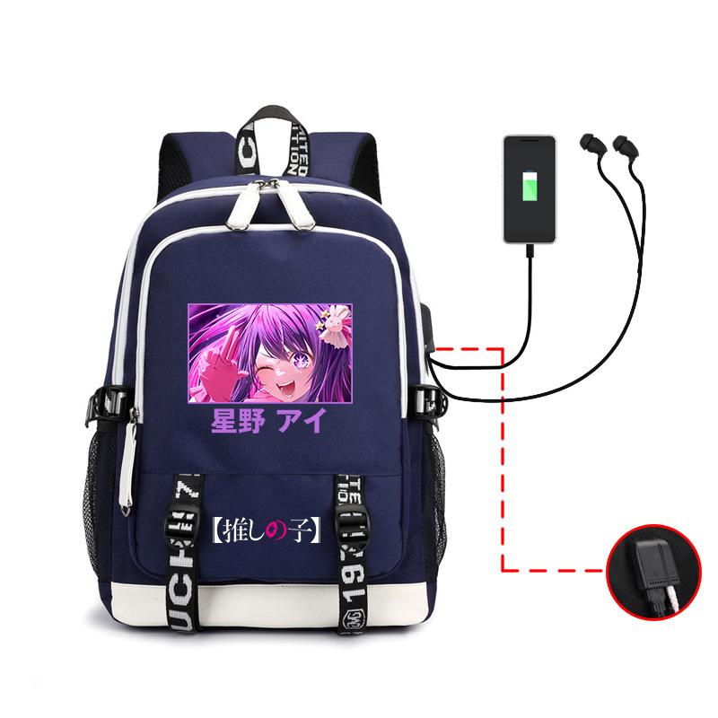 Animation Peripheral Schoolbag Usb Multi-Function Large-Capacity Computer Bag Outdoor Travel Backpack