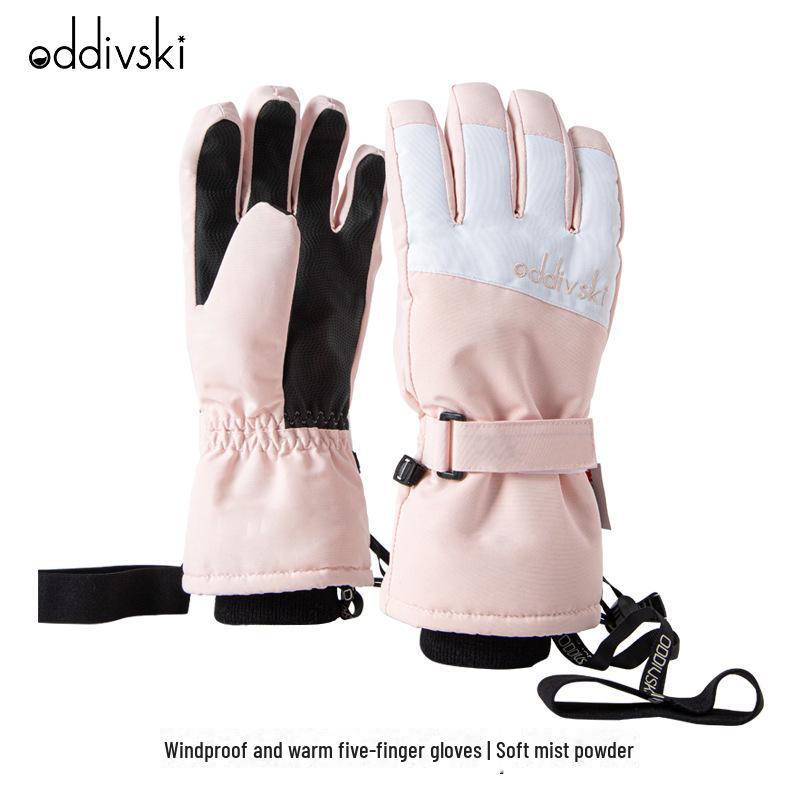Oddivski Adult Touchscreen Ski Gloves - Waterproof, Warm, and Protective for Men and Women in Snow Sports.