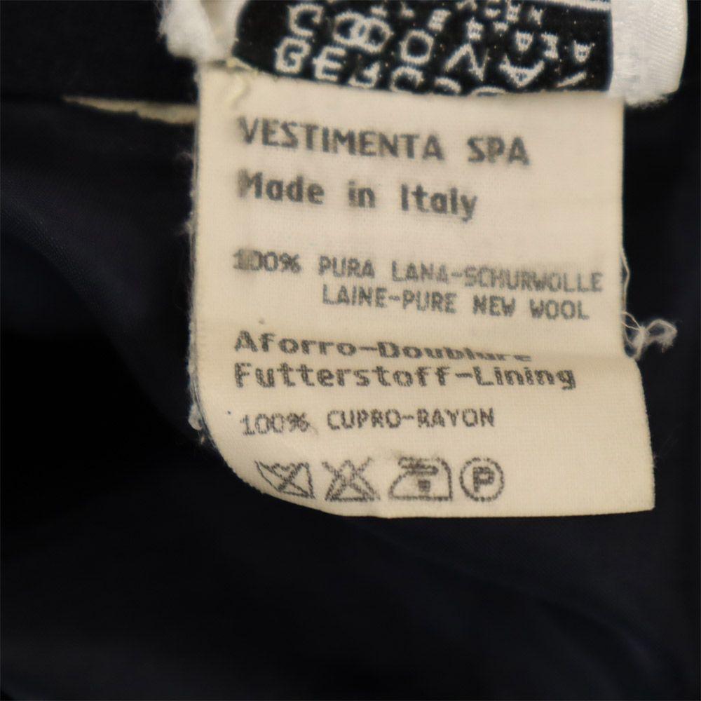 GIORGIO ARMANI 90s Italian Wool Old Midi length flare skirt 40 Navy Women Used