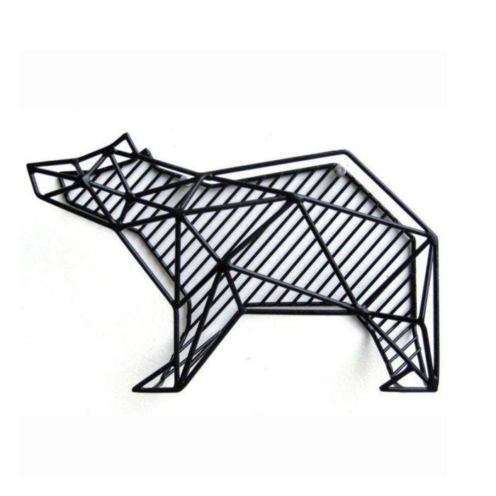 2 porte-courrier métalliques muraux Ours