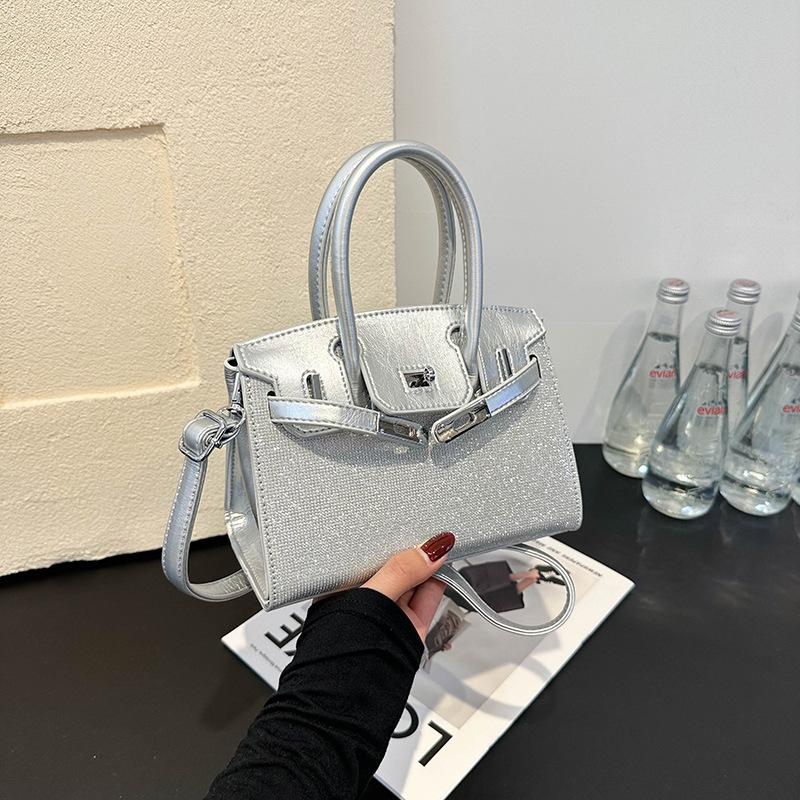 New Fashion High-end Sense Contrasting Platinum Bag Portable Shoulder Crossbody Trendy Women's Bag