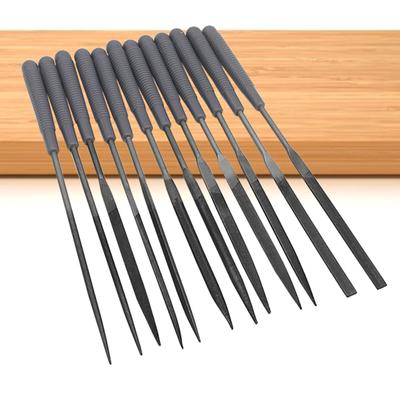 12-teiliges Diamant-Nadelfeilen-Set, Feile für Metall, Glas, Stein, Schmuck, Holzschnitzerei, Handwerk, Holzbearbeitung, polierte kleine Feile