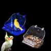 Transparent Hanging Cage Accessories Plastic Birdbath Bathing Box Parrot Bathtub Bird Bath Cage