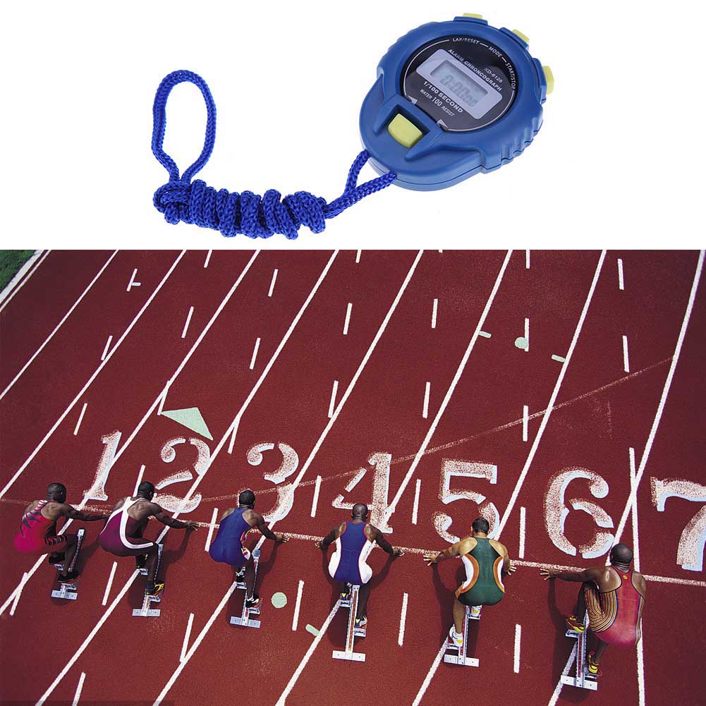 Electronic Stopwatch Sports Stopwatch Timer Waterproof Handheld Chronometer Multi-Function Pocket Stopwatch for Sports Coaches