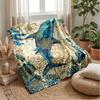 Oceanic Fantasy Theme Blanket Lightweight Warm Flannel Blanket Decorative Throw Blanket for Home Decoration