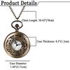 Cute Alice in Wonderland skeleton pocket watch, antique Roman analog, waterproof with lid, pendant watch, women's necklace, retro fashion accessory, p