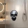 Scary Party Supplies for Halloween Skull Static Window Stickers, Realistic Glass Decals, Waterproof PVC Reusable Bathroom Film Clings, Removable