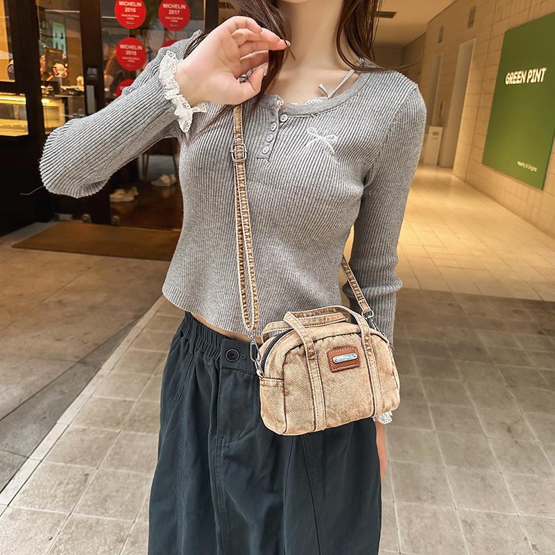 Handbag Women's Denim Vintage Shoulder Small Square Bag