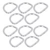 10 Pcs Smooth Welding D Ring Solid Metal Rings  for Camping Belt, Dog Leashes, Macrame