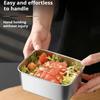 4Pc Stainless Steel Food Storage Containers Set Thickened Leakproof Stackable For Fridge Freezer And Pantry Organization