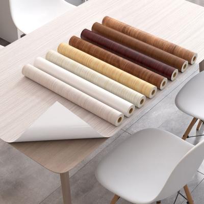 Wood Pattern Stickers Self-Adhesive Wallpaper Waterproof Background Wall Kitchen Cabinets Table Old Furniture Refurbished Film