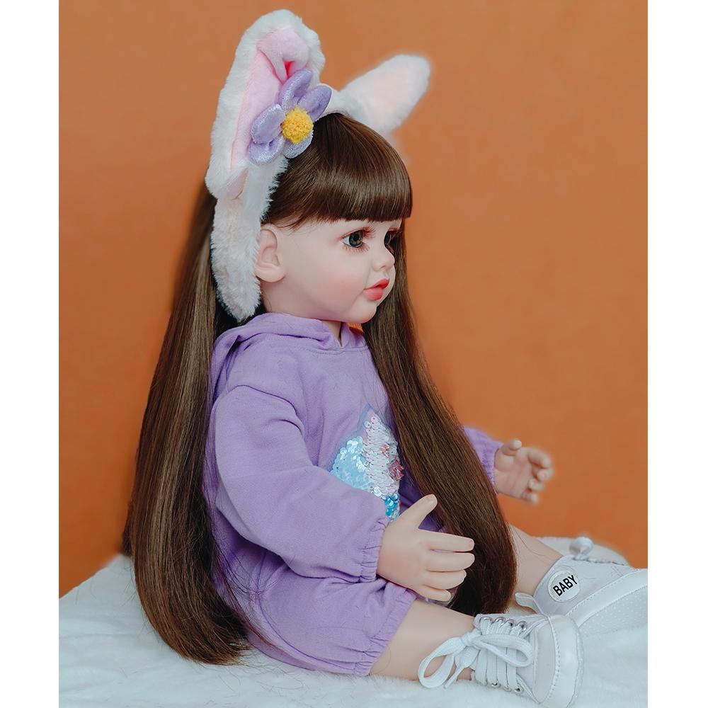 55cm panenky Reborn Baby celosilikonové voděodolné panenky Hračka Bebe Reborn pro holčičku Hračka pro děti Dárky k narozeninám Playmate
