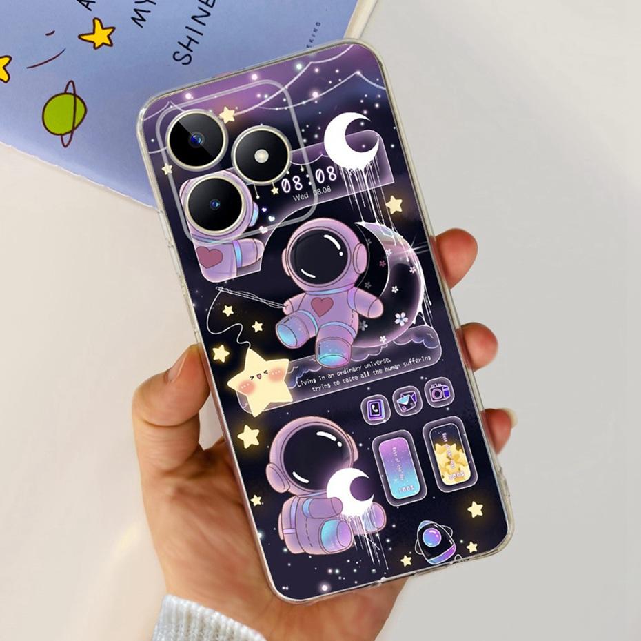 Jolie Coque Imprimée Pour Realme Note 50 RMX3834 Coque Arrière Souple en Silicone TPU Pour Étuis de Téléphone Realme Note50