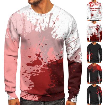Men's Round Neck Tops Men's Casual Fashion Long Sleeve O Neck Pullover