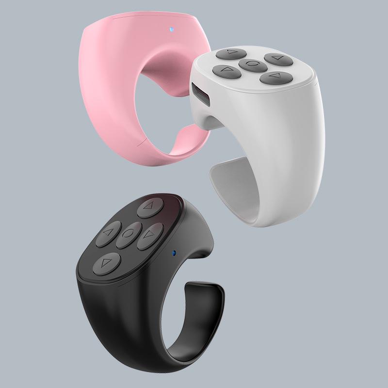 Cross-Border Bluetooth Phone Controller: Selfie Stick, Page Turner, and Ring Remote with Charging Case