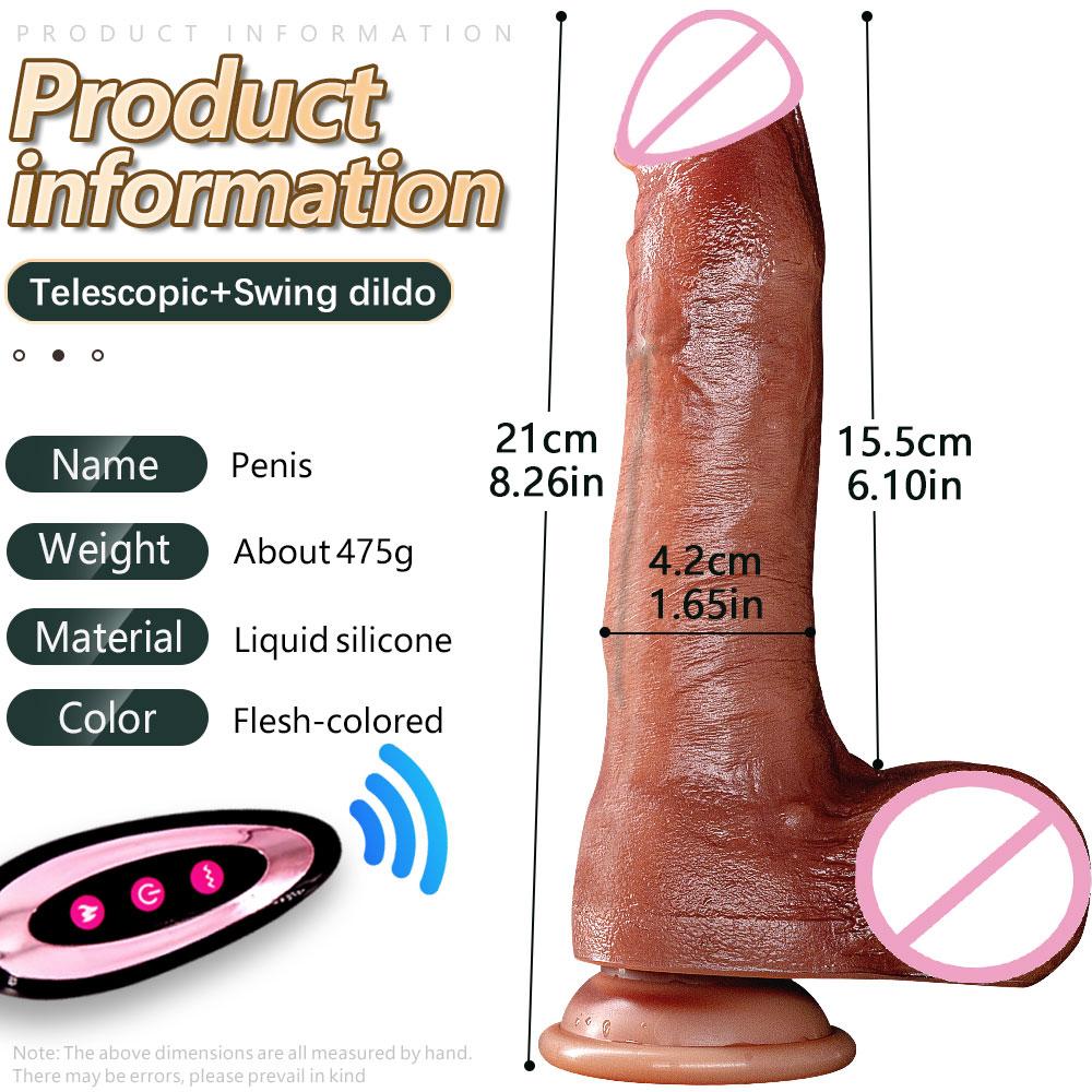 Großer Dildo-Vibrator, elektrisch beheizt, Fernbedienung, riesiger Penis, G-Punkt, Sexspielzeug für Frauen, über USB aufladbarer, kabelloser Stoßdildo